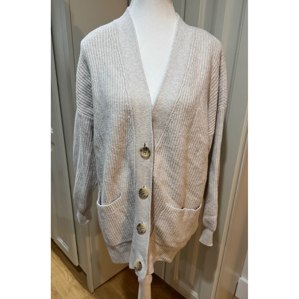 Aerie Cream Button-Up Cardigan